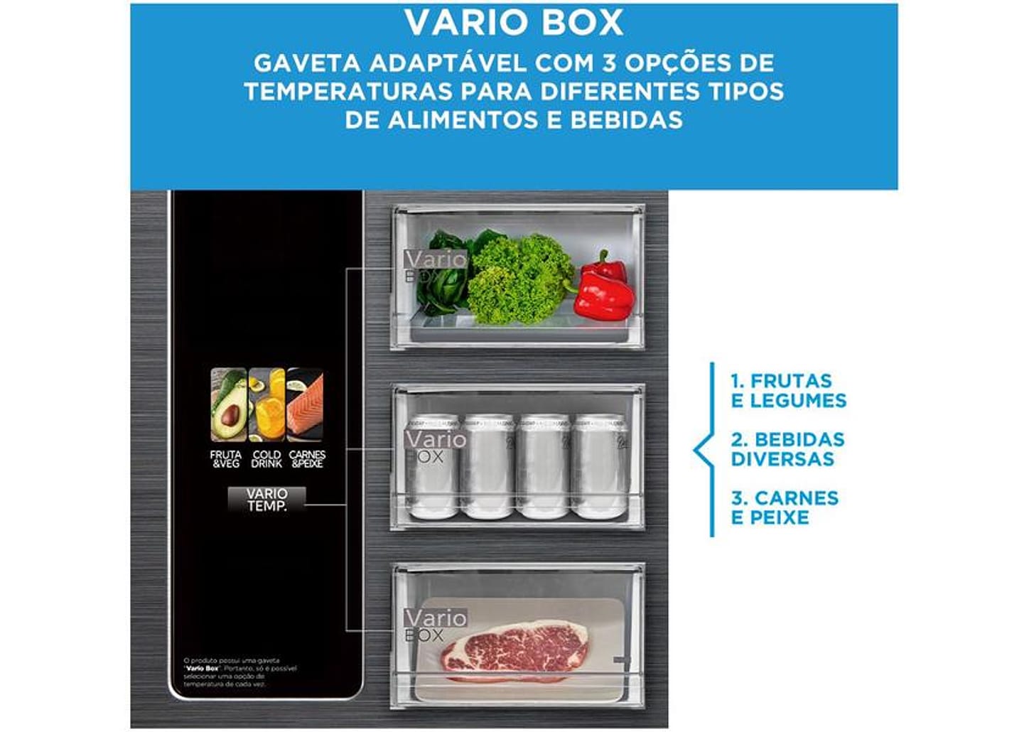 Geladeira/Refrigerador Midea Smart Frost Free French Door Prata 474L MD-RF691FGD463 Bivolt