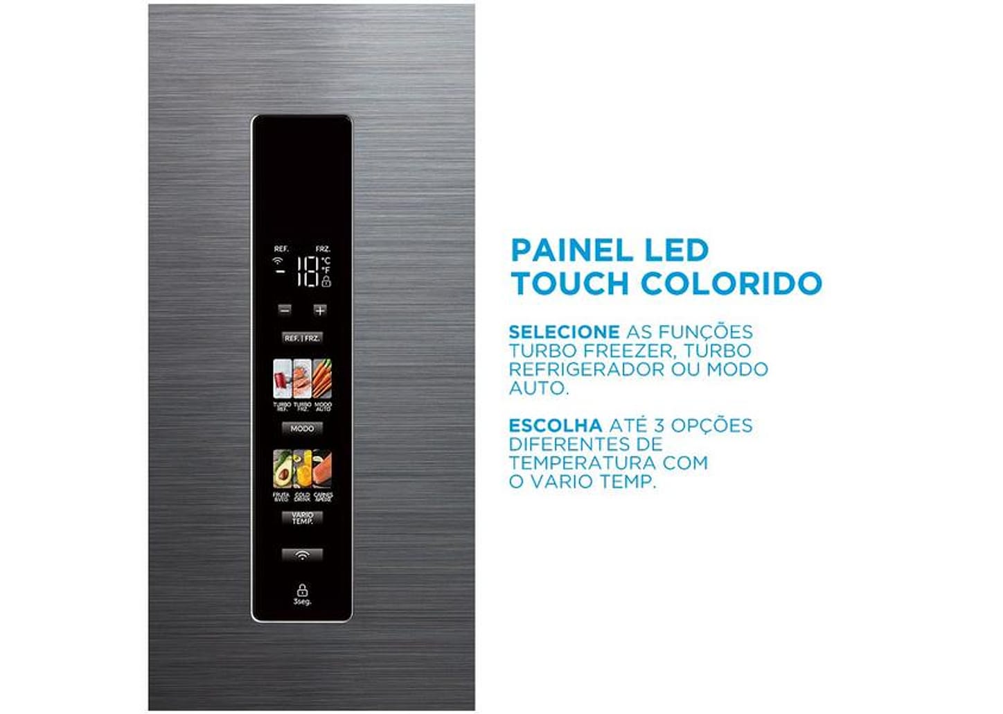 Geladeira/Refrigerador Midea Smart Frost Free French Door Prata 474L MD-RF691FGD463 Bivolt