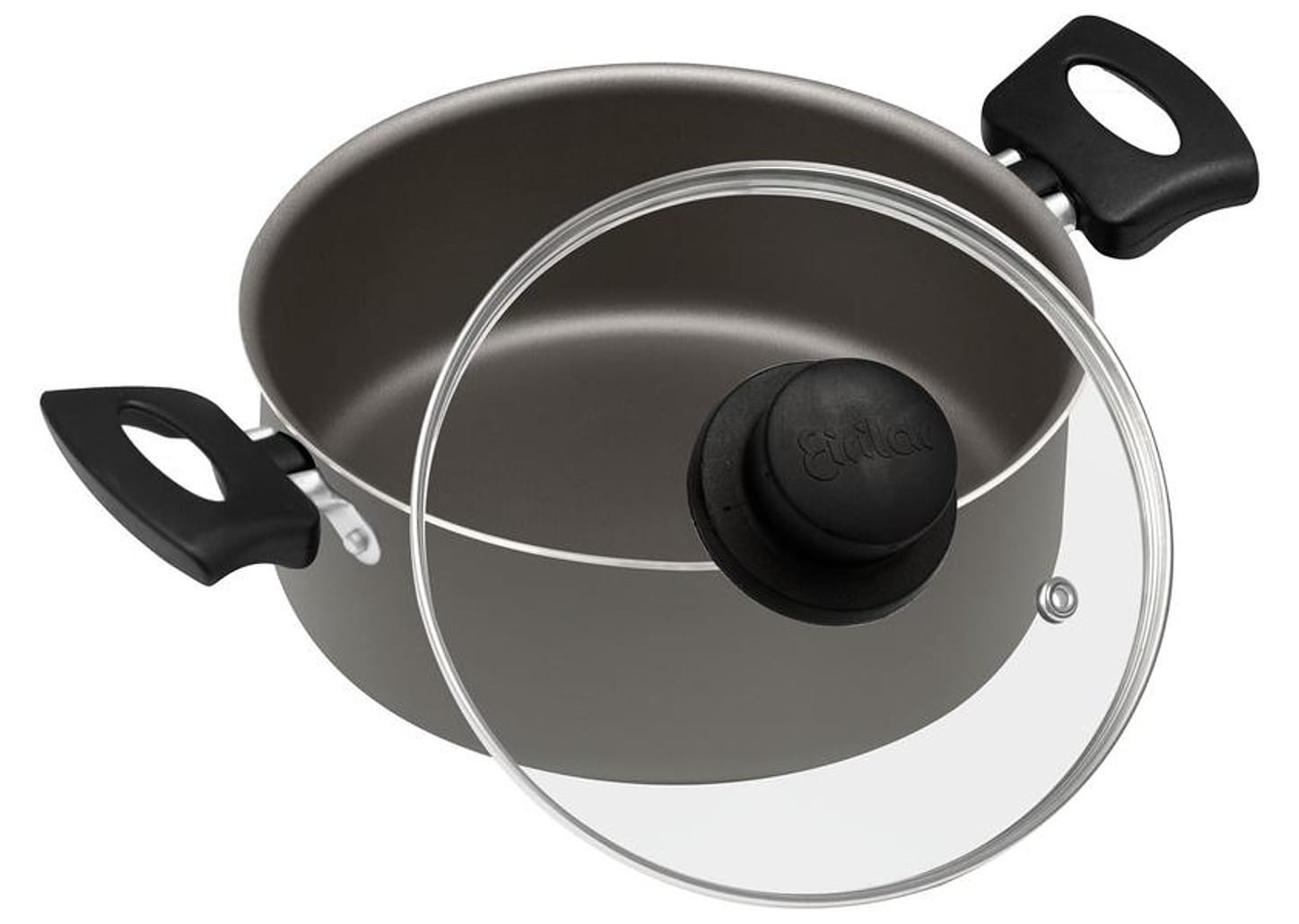 Jogo de Panelas Eirilar Antiaderente de Alumínio Grafite 12 Peças Facility