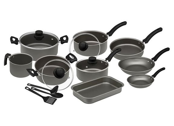 Jogo de Panelas Eirilar Antiaderente de Alumínio Grafite 12 Peças Facility