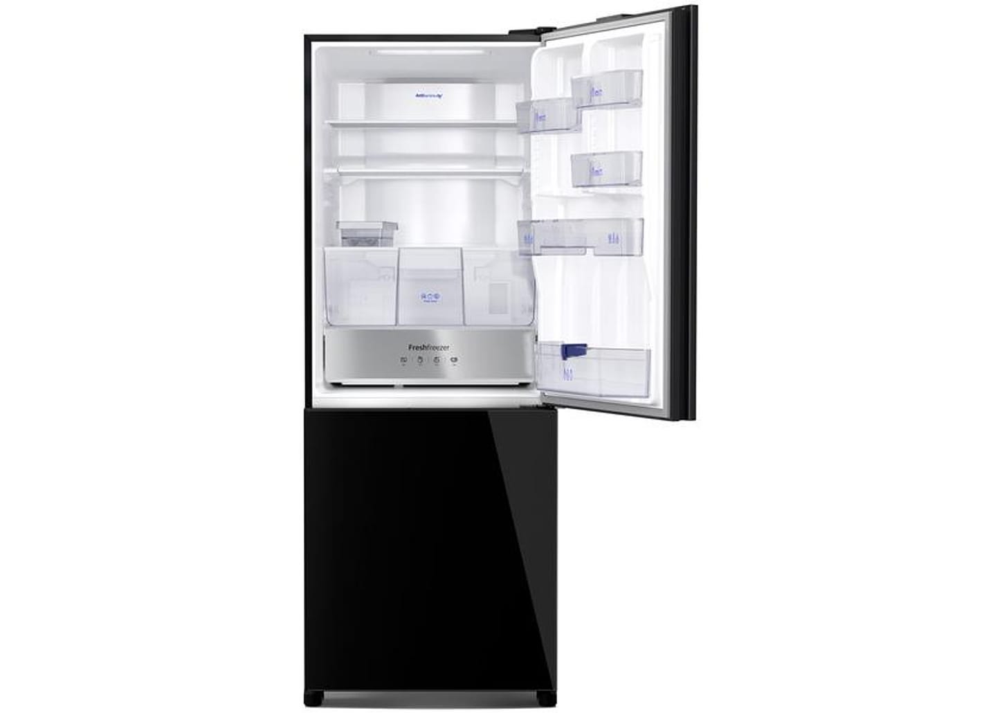 Geladeira/Refrigerador Panasonic Frost Free Duplex Inverse Black Glass 450L BB65