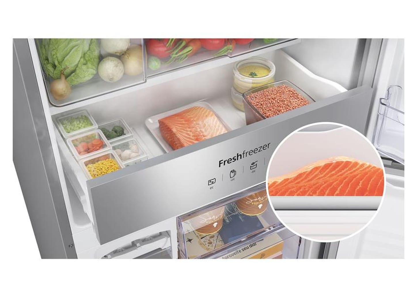 Geladeira/Refrigerador Panasonic Frost Free Duplex Inverse Espelhada 450L BB65 Diamond Glass