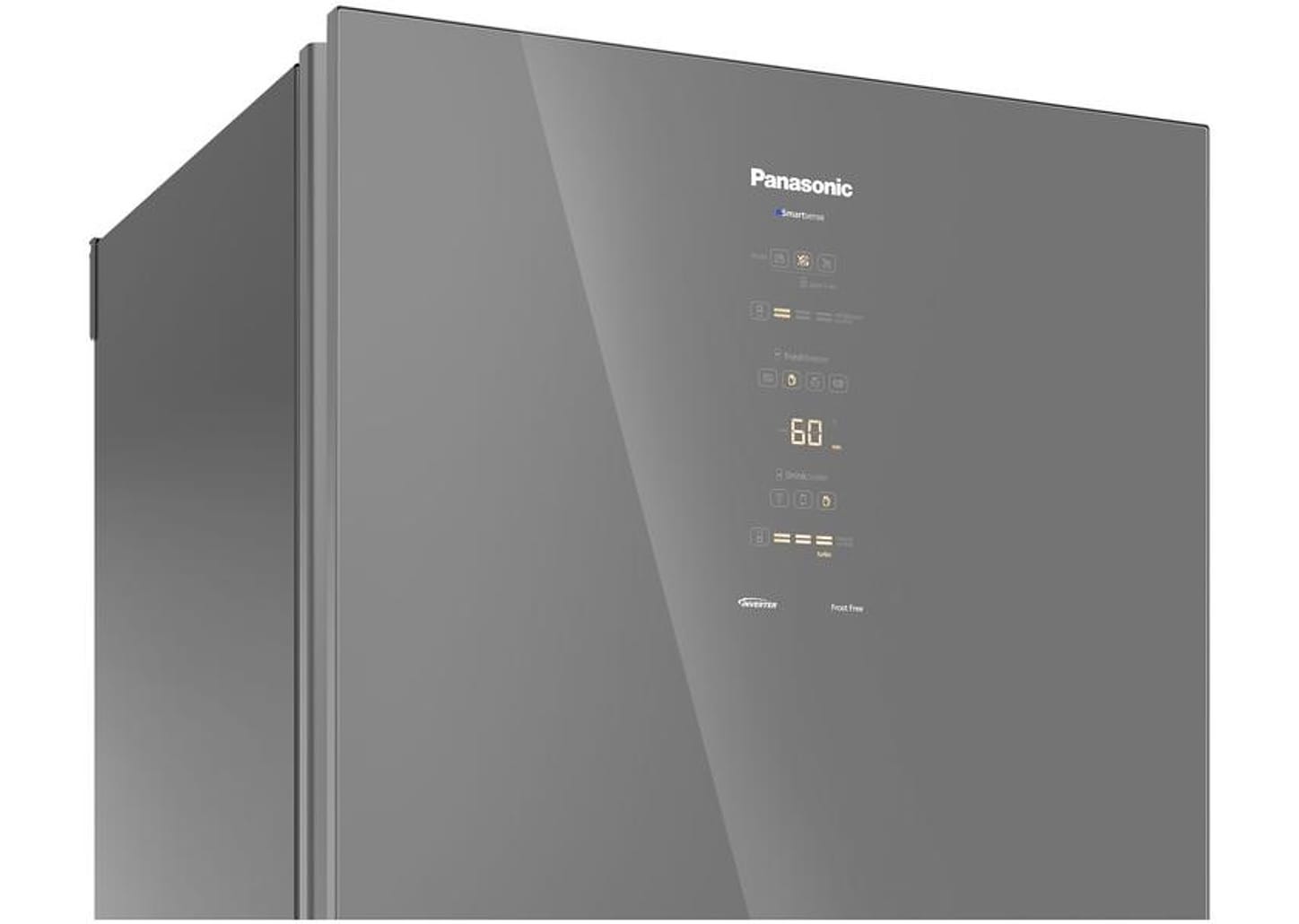 Geladeira/Refrigerador Panasonic Frost Free Duplex Inverse Espelhada 450L BB65 Diamond Glass