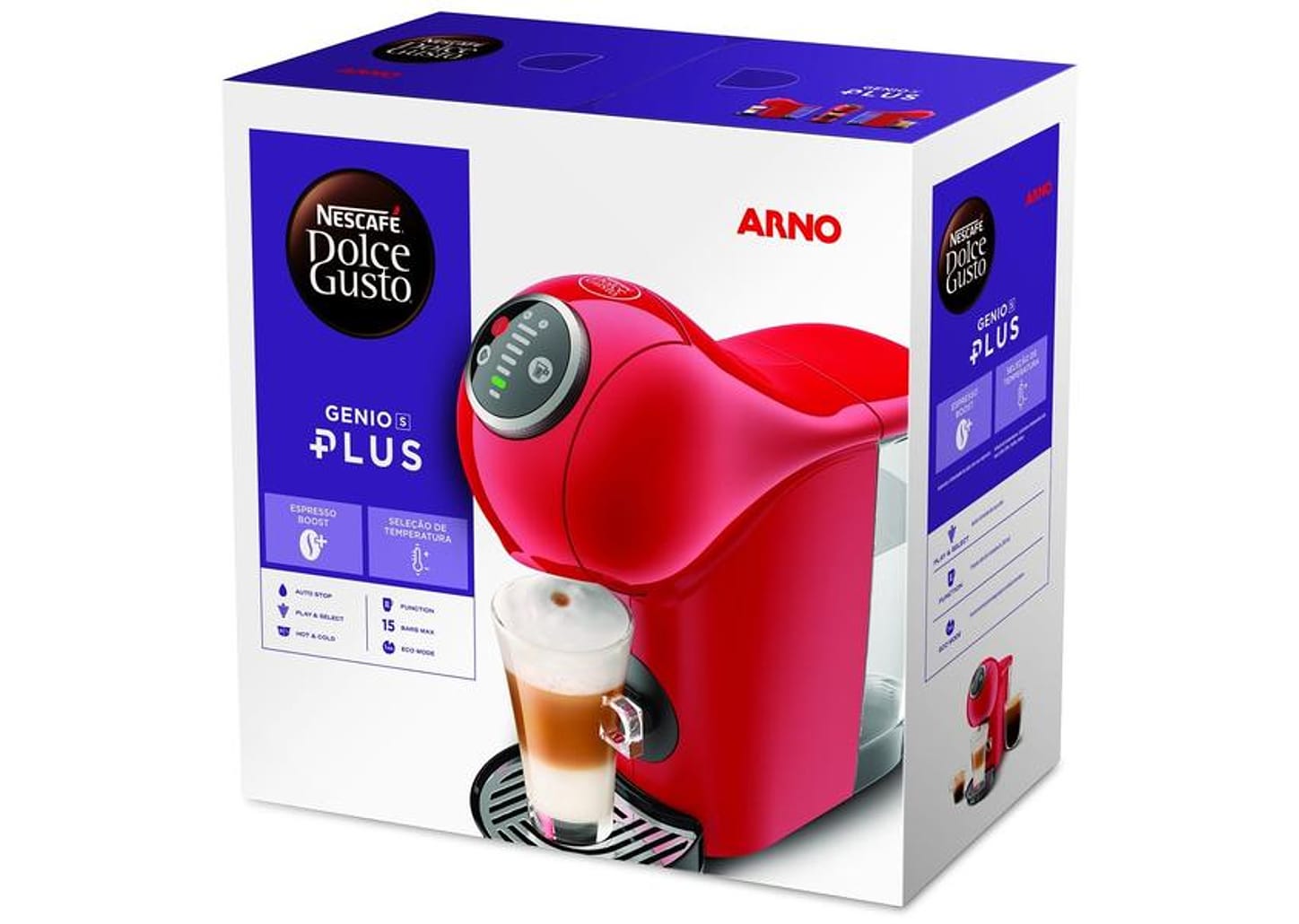 Cafeteira Elétrica Arno Nescafe Dolce Gusto Genio S Plus DGS3 Vermelha