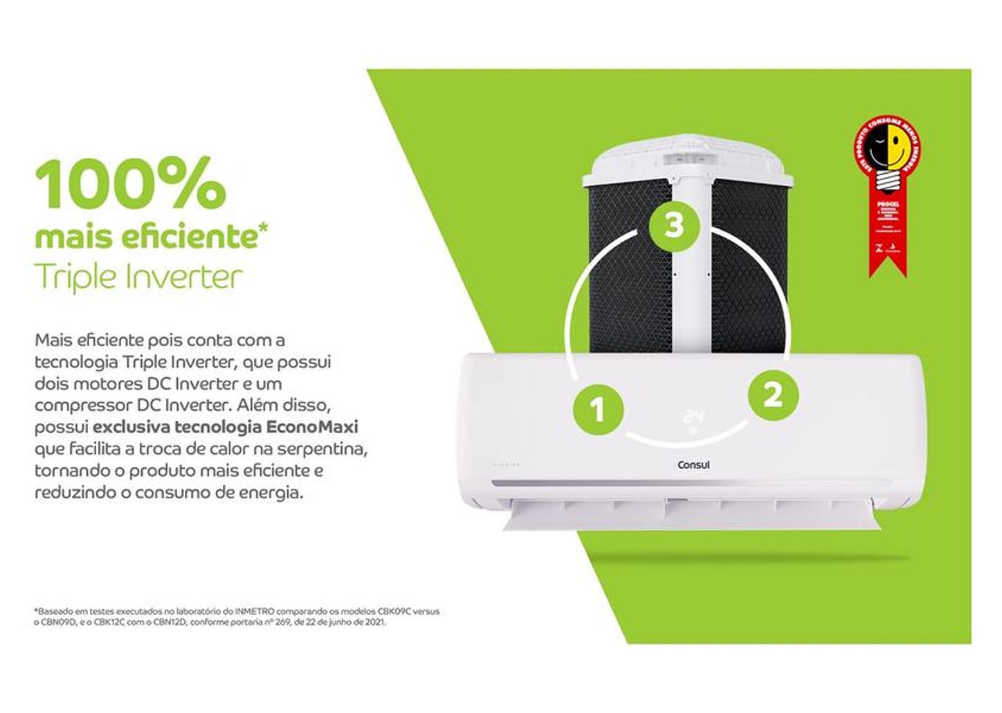 Ar-condicionado Split 12.000 BTUs Consul Inverter Frio CBL12CB