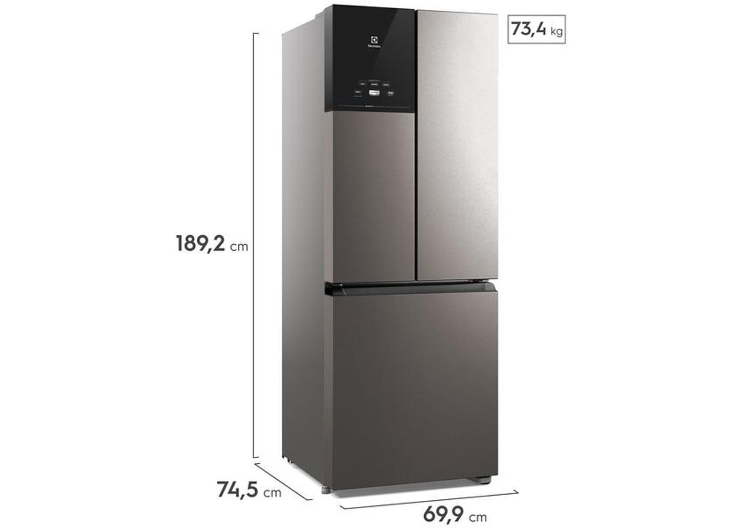 Geladeira/Refrigerador Electrolux Frost Free French Door Inox Look 480L Efficiente IM7S