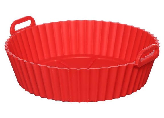 Forma para Air Fryer de Silicone Antiaderente com Alças 20cm Hauskraft