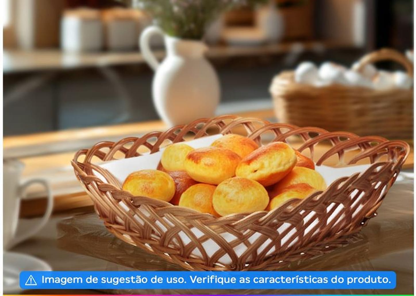 Cesto Organizador Multiuso Marrom Hauskraft Rattan Lily