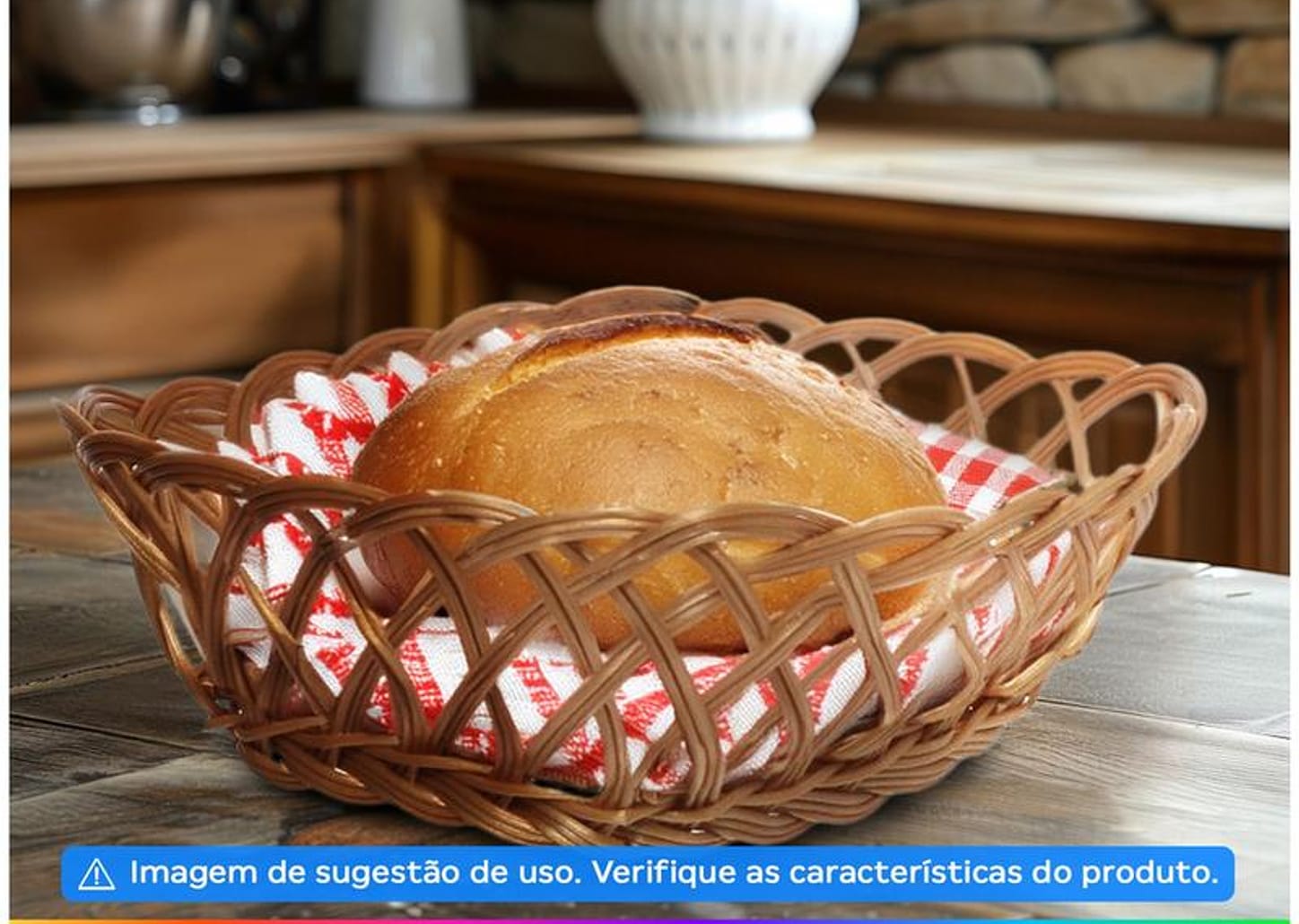 Cesto Organizador Multiuso Marrom Hauskraft Rattan Lily