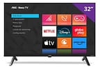 Smart TV 32" HD DLED AOC Série 5045 32S5045/78G Wi-Fi Bluetooth Google Assistente 3 HDMI 1 USB