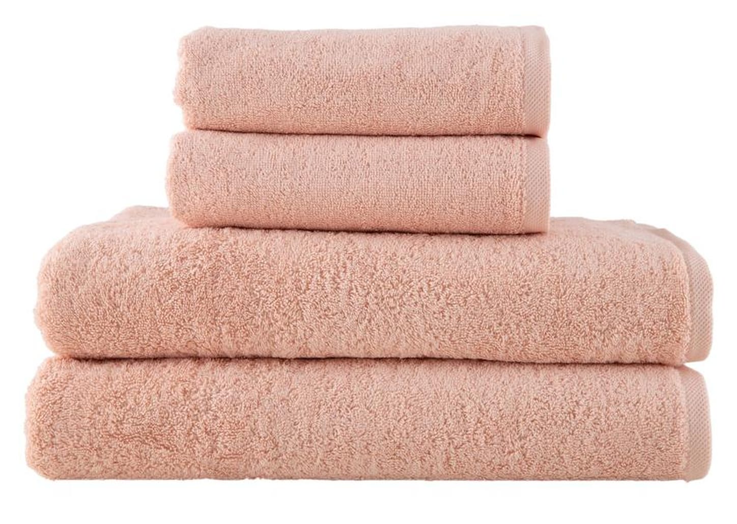 Jogo de Toalhas de Banho e Rosto Dohler 100% Algodão Florença Salmão 4 Peças