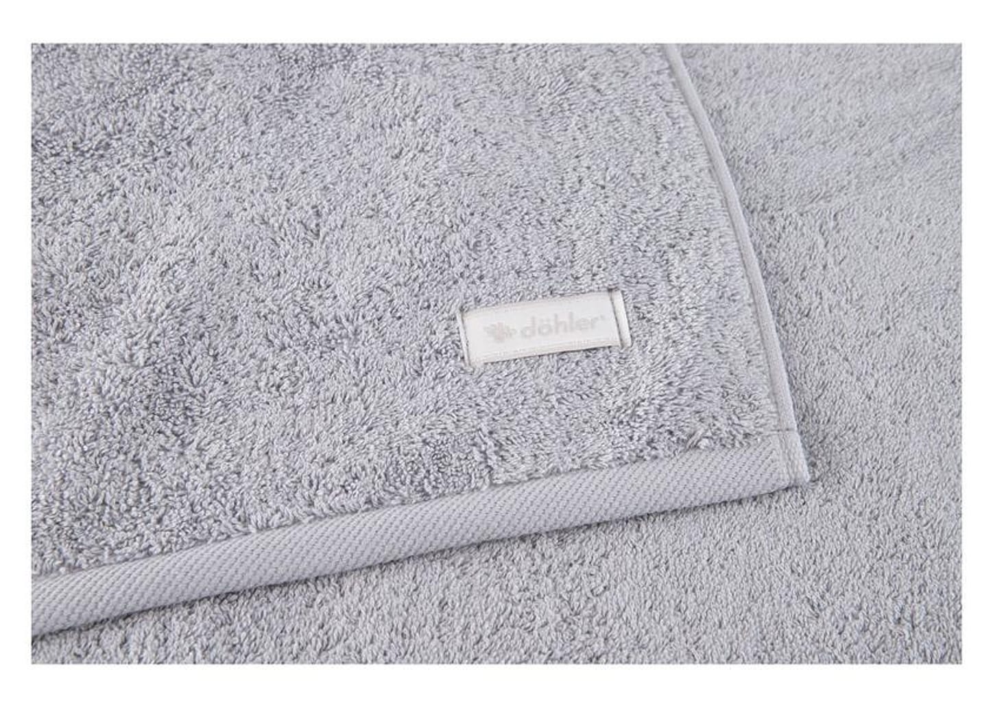 Jogo de Toalhas de Banho e Rosto Dohler 100% Algodão Florença Cinza 4 Peças