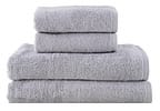 Jogo de Toalhas de Banho e Rosto Dohler 100% Algodão Florença Cinza 4 Peças
