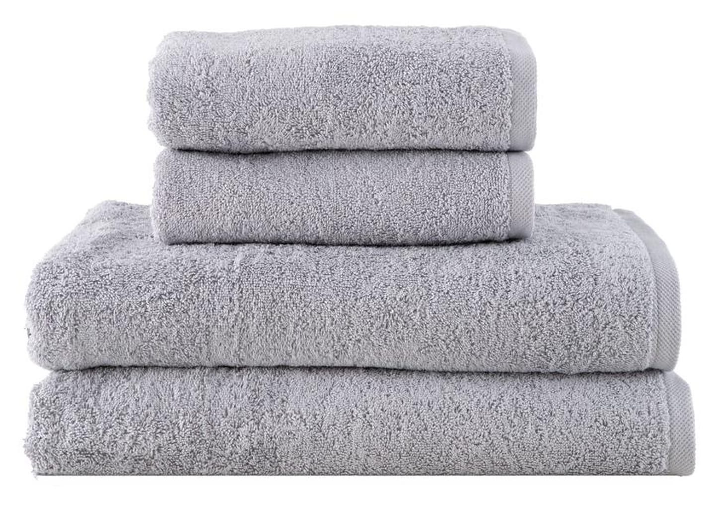 Jogo de Toalhas de Banho e Rosto Dohler 100% Algodão Florença Cinza 4 Peças