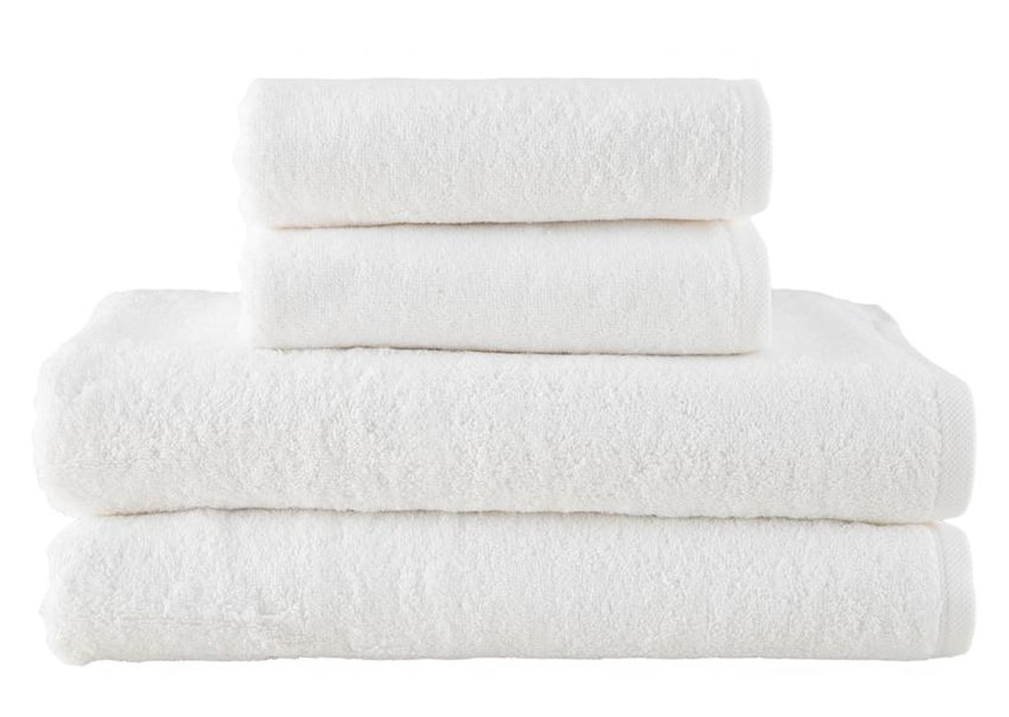 Jogo de Toalhas de Banho e Rosto Dohler 100% Algodão Florença Branco 4 Peças