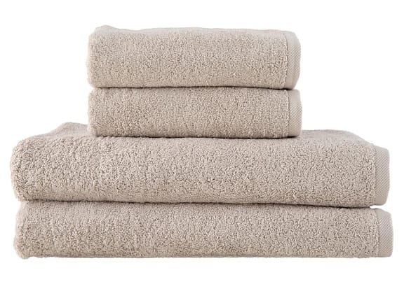 Jogo de Toalhas de Banho e Rosto Dohler 100% Algodão Florença Bege 4 Peças