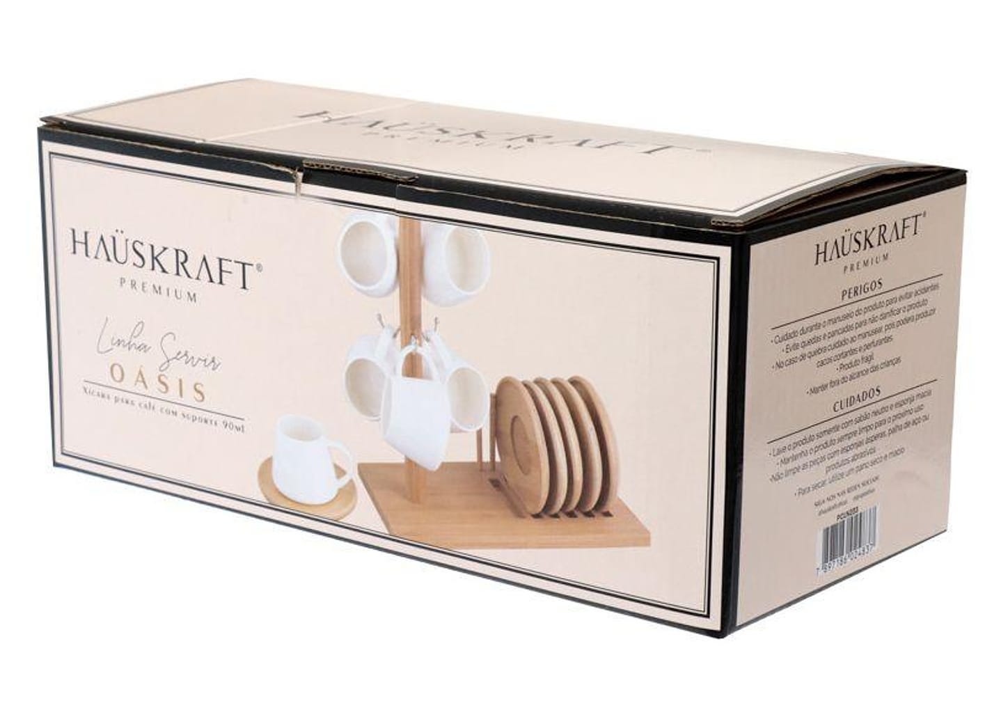 Jogo de Xícaras de Café 90ml com Suporte Hauskraft Oásis 7 Peças