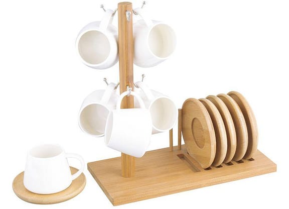 Jogo de Xícaras de Café 90ml com Suporte Hauskraft Oásis 7 Peças