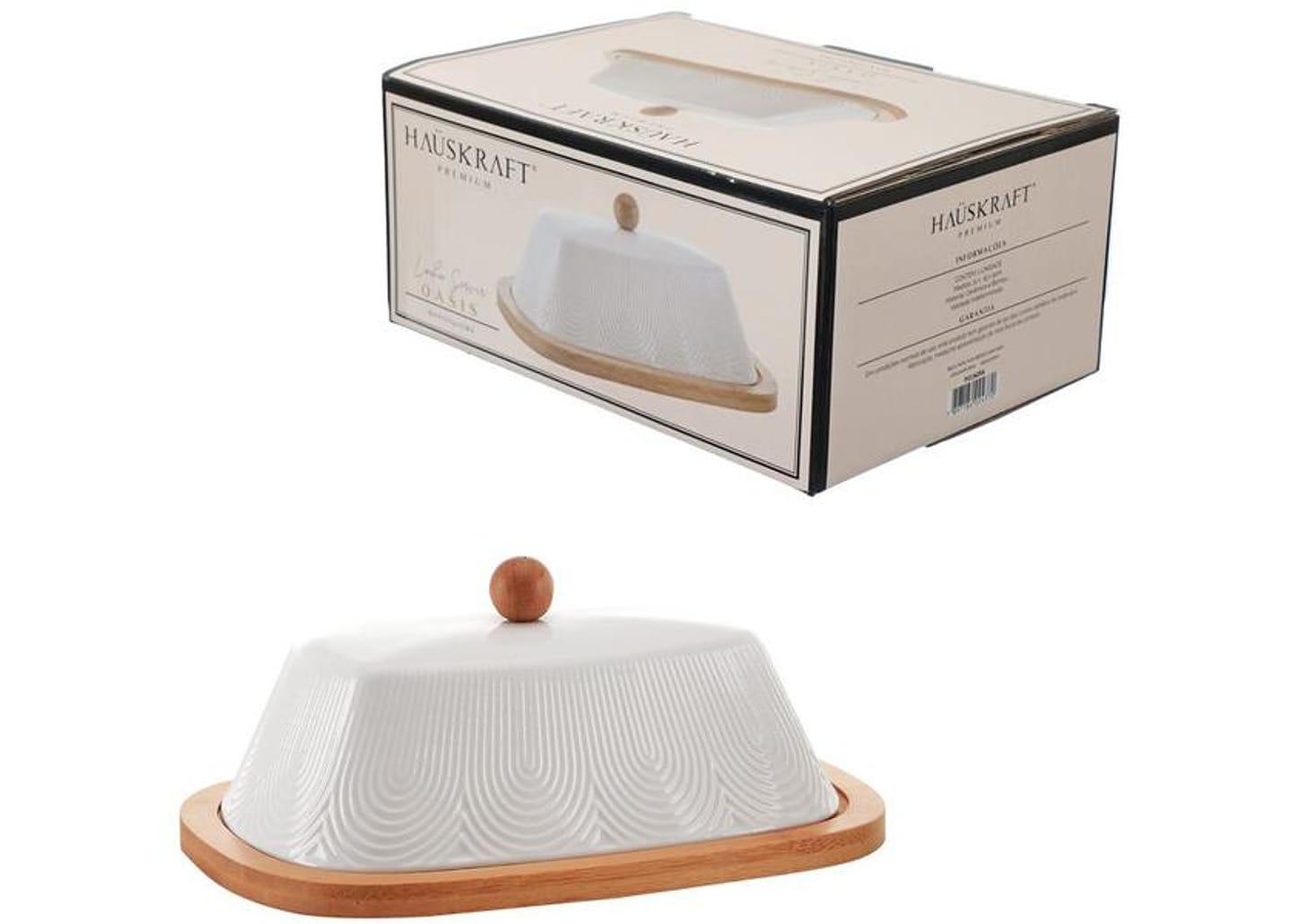 Manteigueira de Bambu Hauskraft Oasis