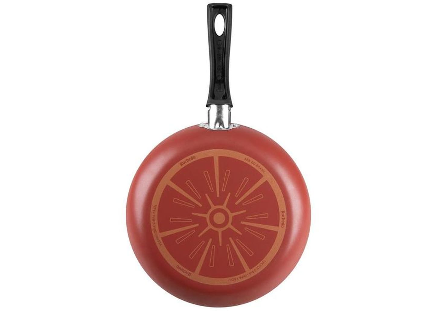 Frigideira Antiaderente Rochedo de Alumínio Facilita Vermelho 24cm
