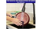 Frigideira Antiaderente Rochedo de Alumínio Facilita Vermelho 24cm