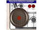 Frigideira Antiaderente Rochedo de Alumínio Facilita Vermelho 24cm