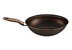Panela Wok Antiaderente Rochedo de Alumínio Expert Chocolate 24cm