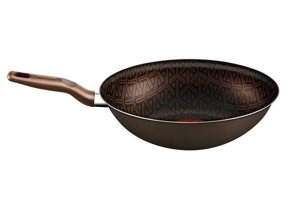 Panela Wok Antiaderente Rochedo de Alumínio Expert Chocolate 24cm