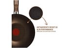 Panela Wok Antiaderente Rochedo de Alumínio Expert Chocolate 24cm