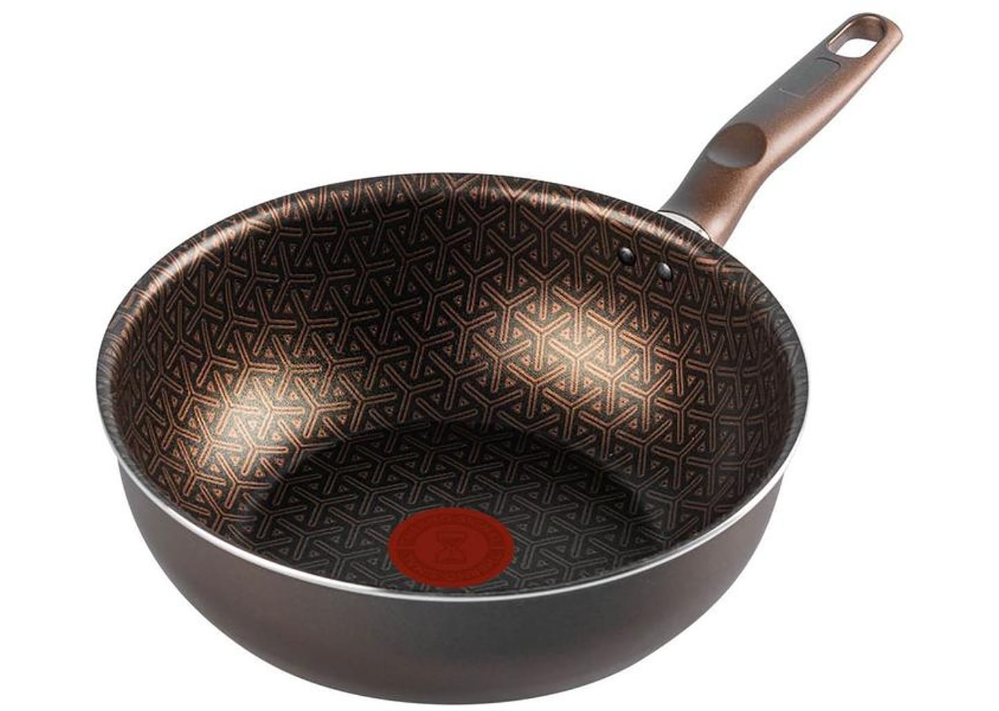 Panela Wok Antiaderente Rochedo de Alumínio Expert Chocolate 24cm