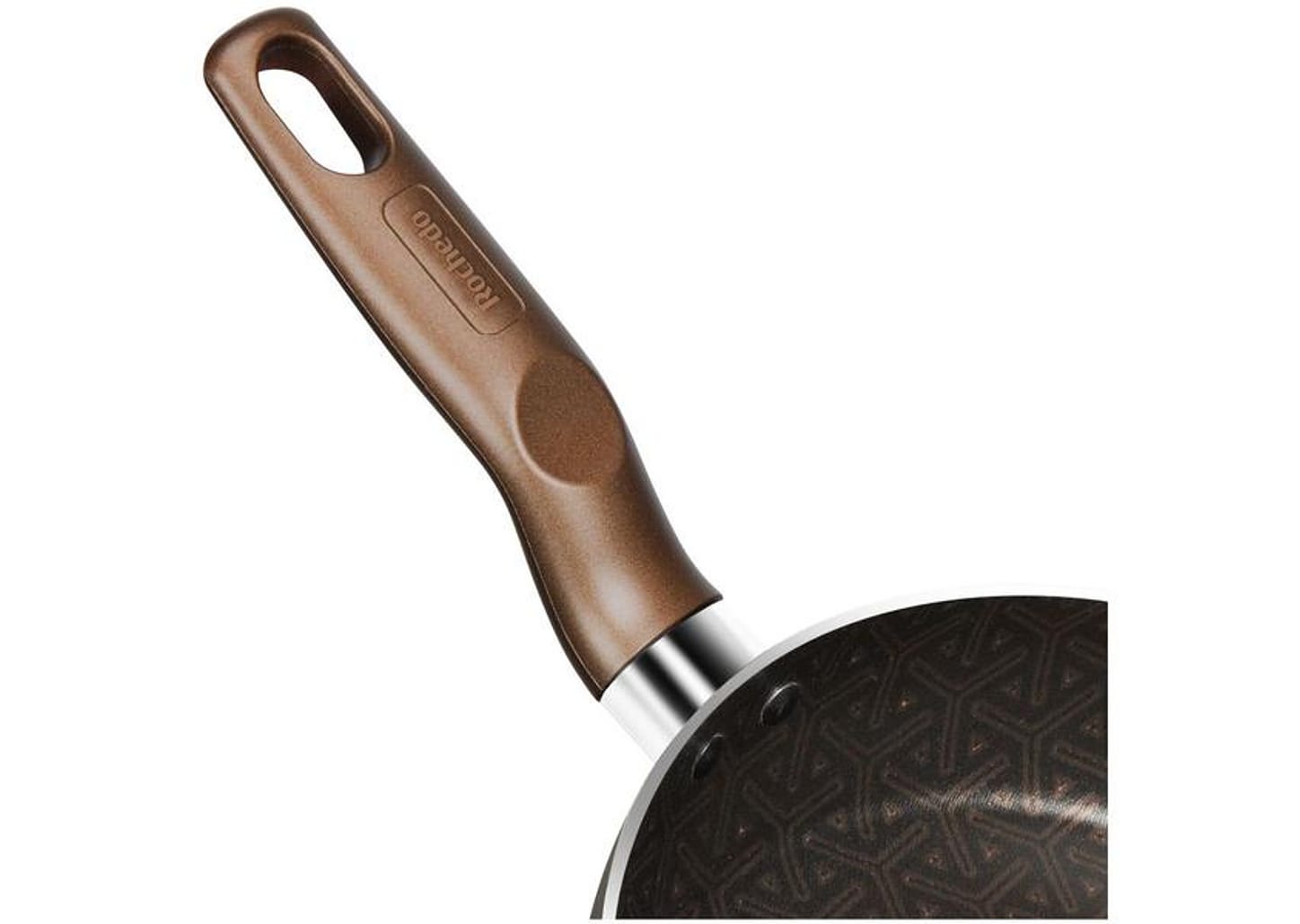 Panela Wok Antiaderente Rochedo de Alumínio Expert Chocolate 24cm