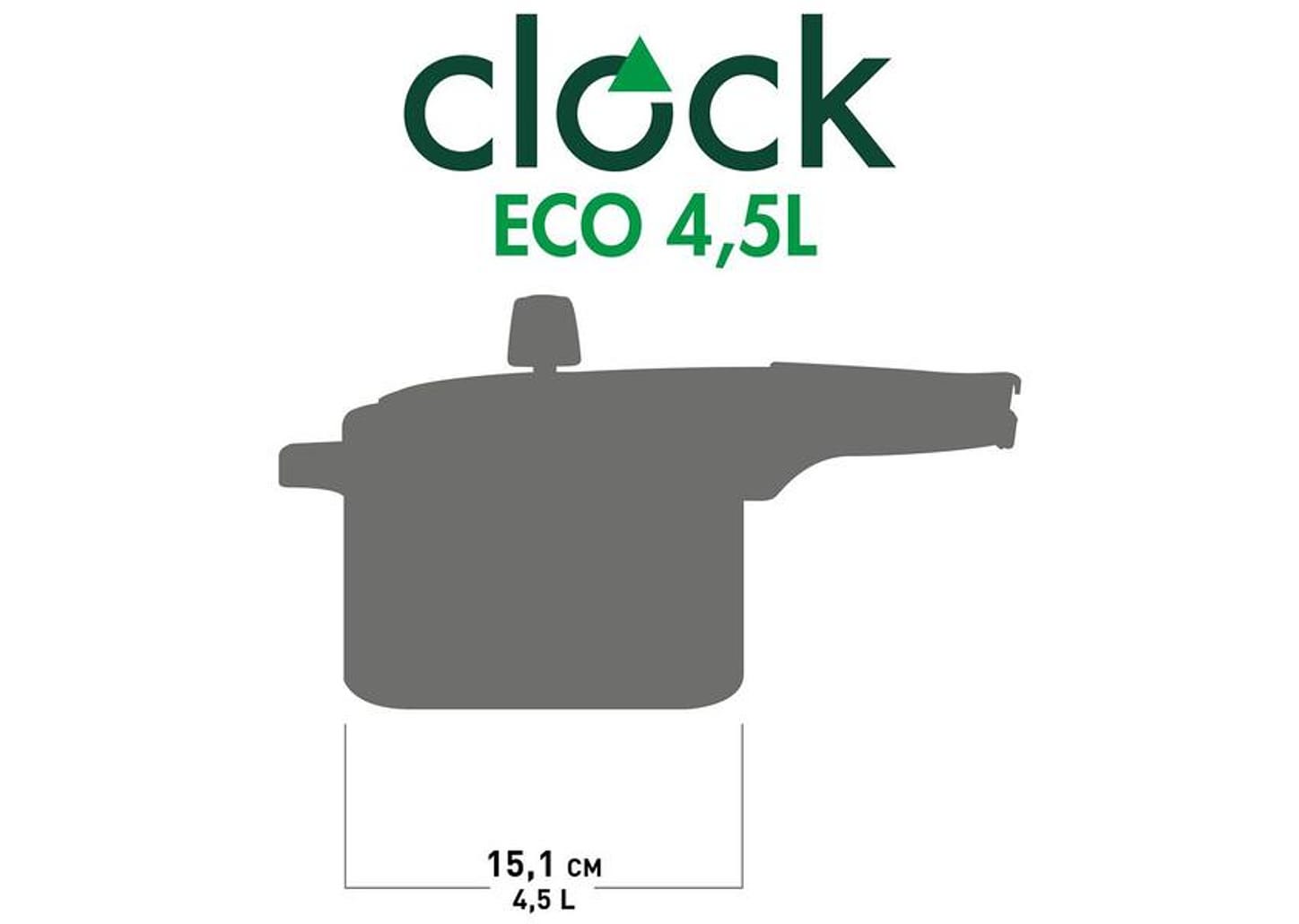 Panela de Pressão Clock 4,5L Prata Eco