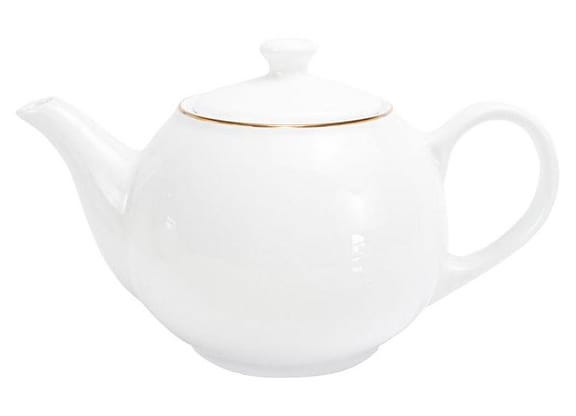 Chaleira Hauskraft de Porcelana Branco e Dourado 900ml Royal