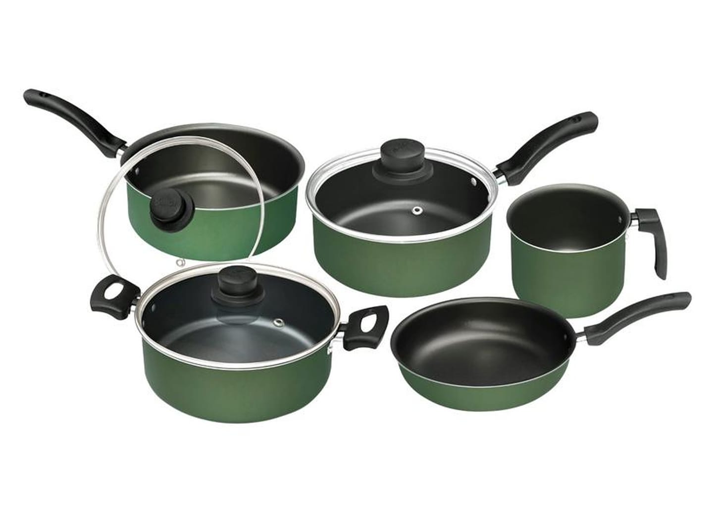 Jogo de Panelas Eirilar de Alumínio Verde 5 Peças Esmeralda