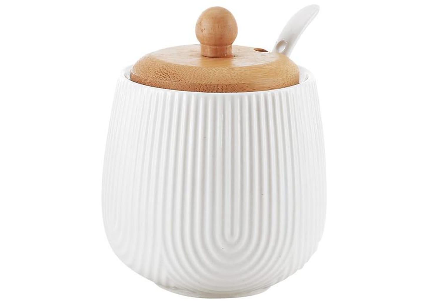 Açucareiro de Cerâmica e Bambu com Colher Hauskraft Oásis