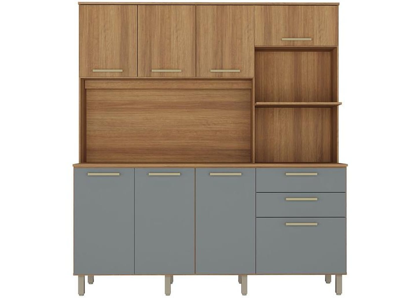 Cozinha Modulada Luciane 354/286 8 Portas 2 Gavetas