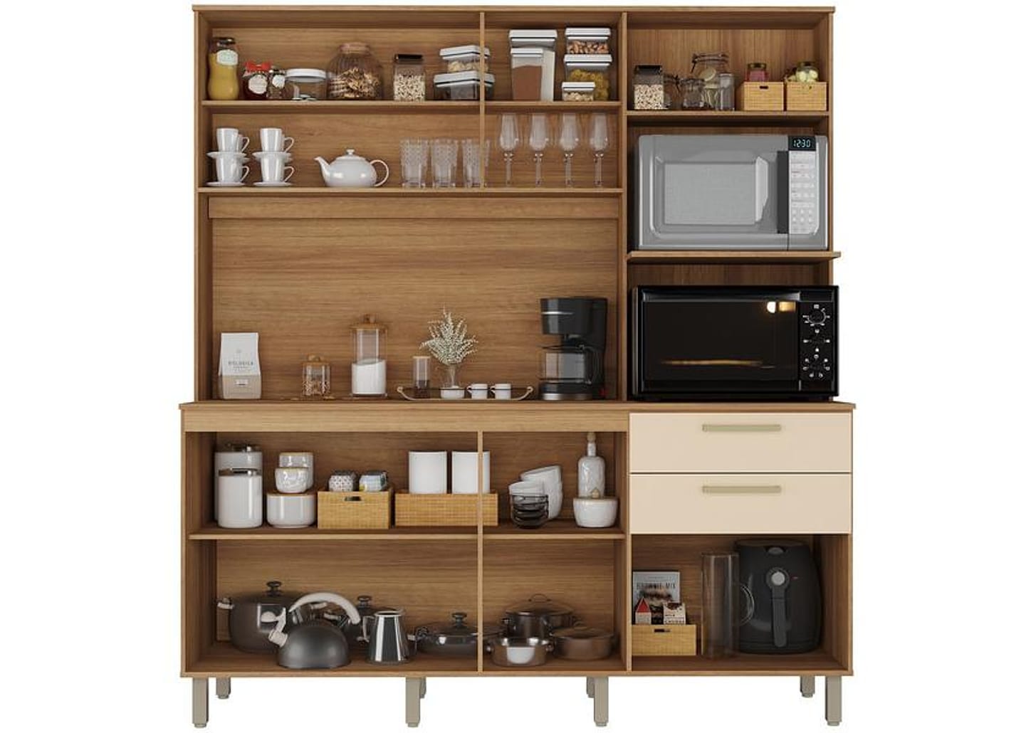 Cozinha Modulada Luciane 354/287 8 Portas 2 Gavetas