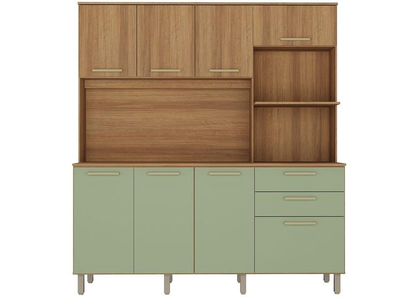 Cozinha Modulada Luciane 354/288 8 Portas 2 Gavetas