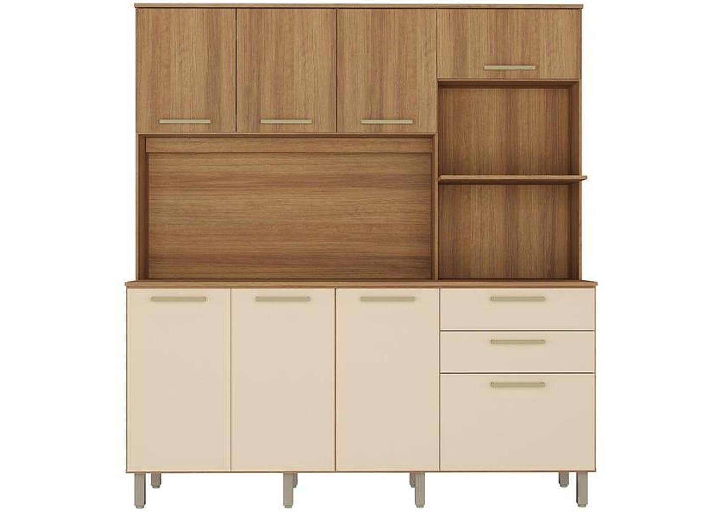 Cozinha Modulada Luciane 354/287 8 Portas 2 Gavetas