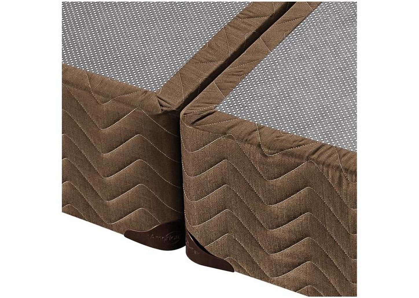 Base Cama Box Queen Americanflex Bipartido 43x158x198cm Rústico