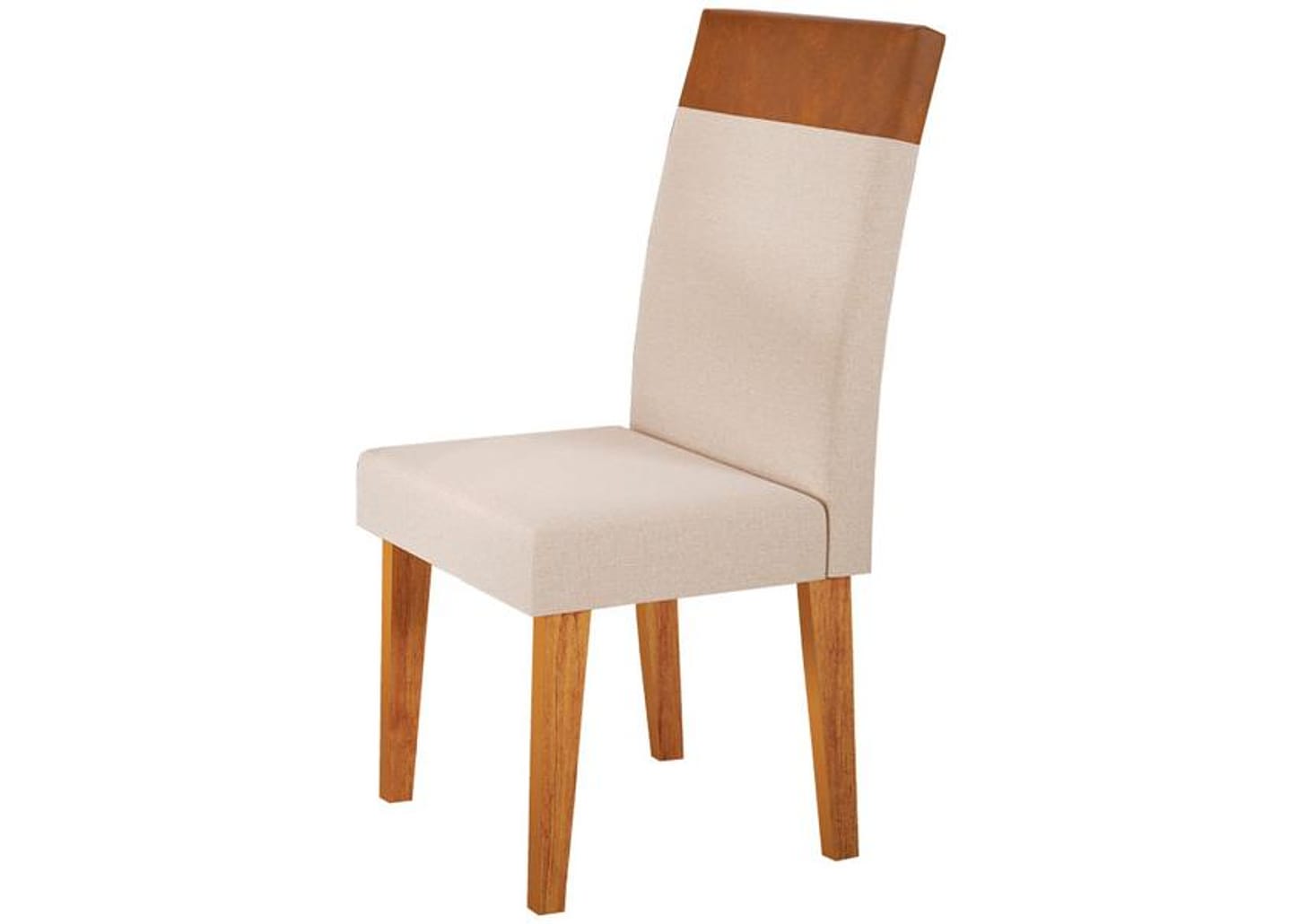 Mesa de Jantar 6 Cadeiras Retangular Mel e Off White Viena