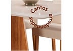 Mesa de Jantar 6 Cadeiras Retangular Mel e Off White Viena