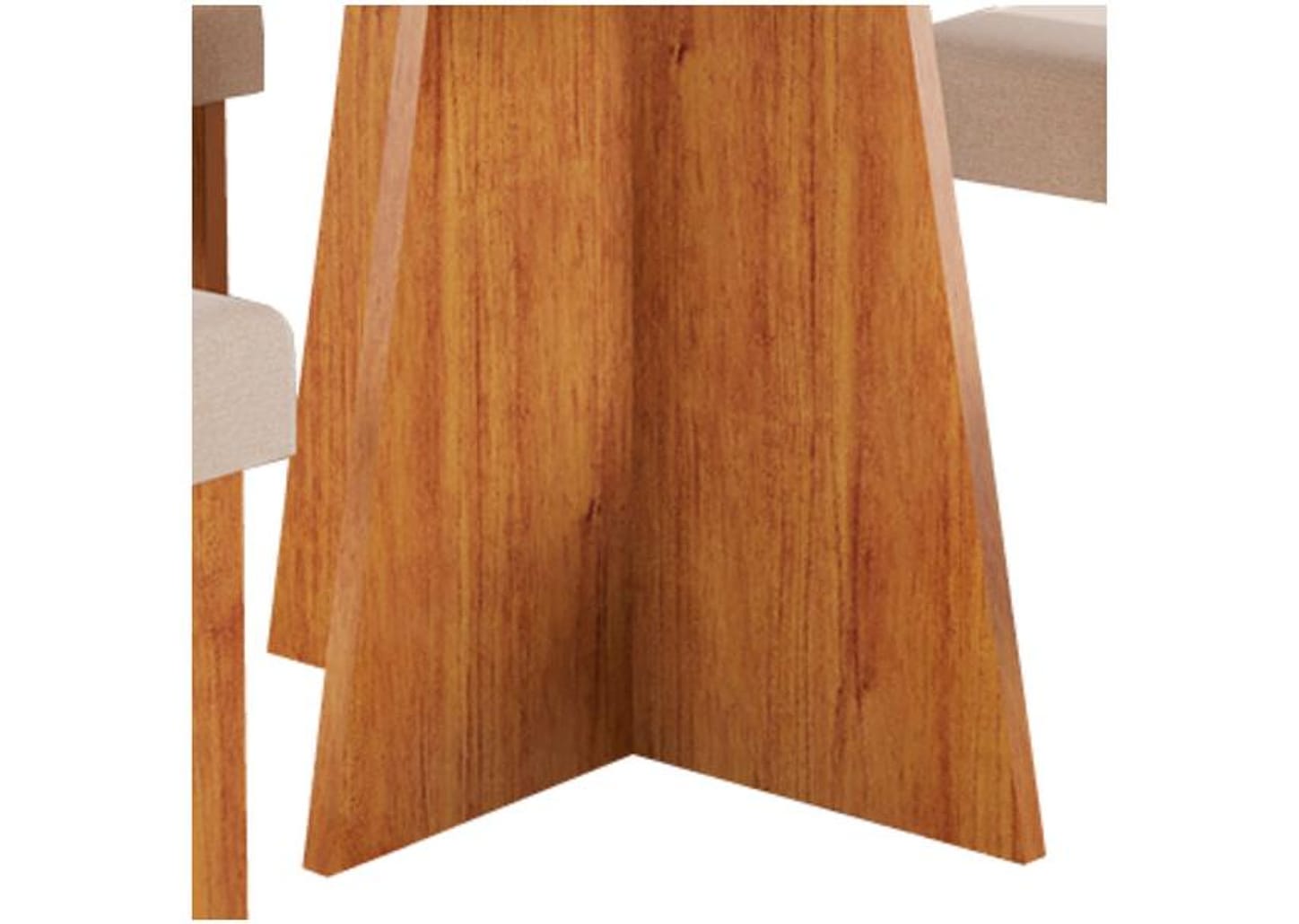 Mesa de Jantar 4 Cadeiras Retangular Mel e Off White Viena