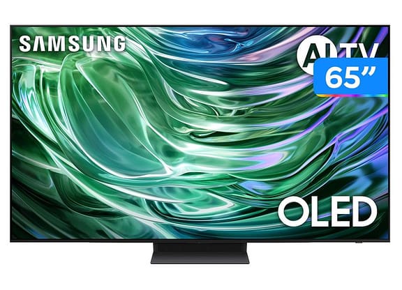 Smart TV 65" Samsung 4K UHD OLED Big TV QN65S90DAEXZD 120Hz Tizen com Alexa e Bixby 4 HDMI 2 USB-A