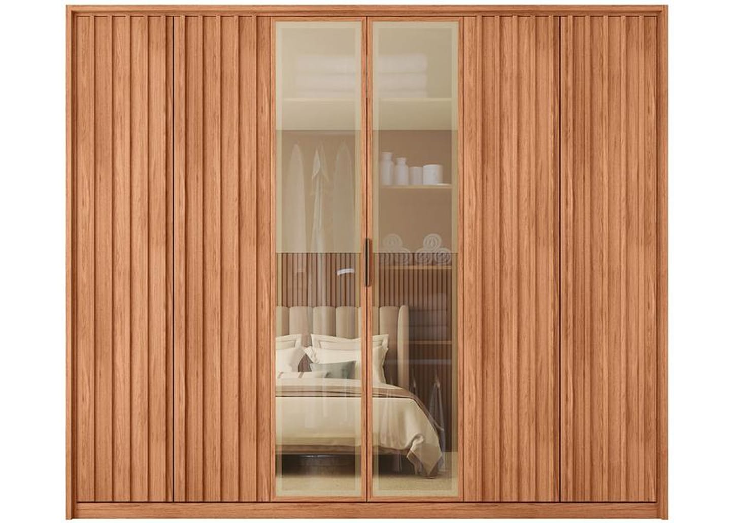 Guarda-roupa Casal 4 Gavetas 6 Portas Caemmun Centurium