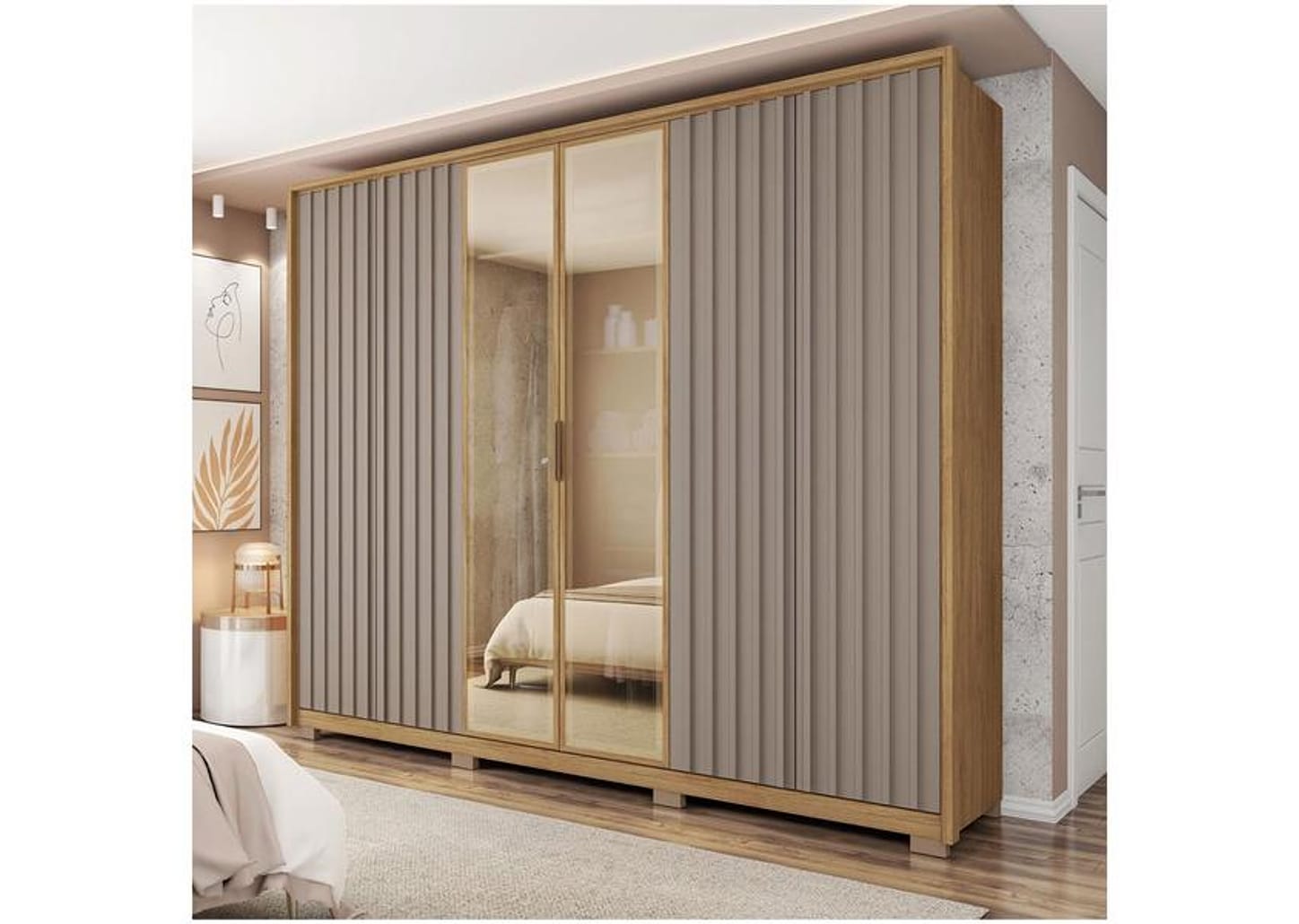 Guarda-roupa Casal 6 Portas 6 Gavetas Caemmun Centurium