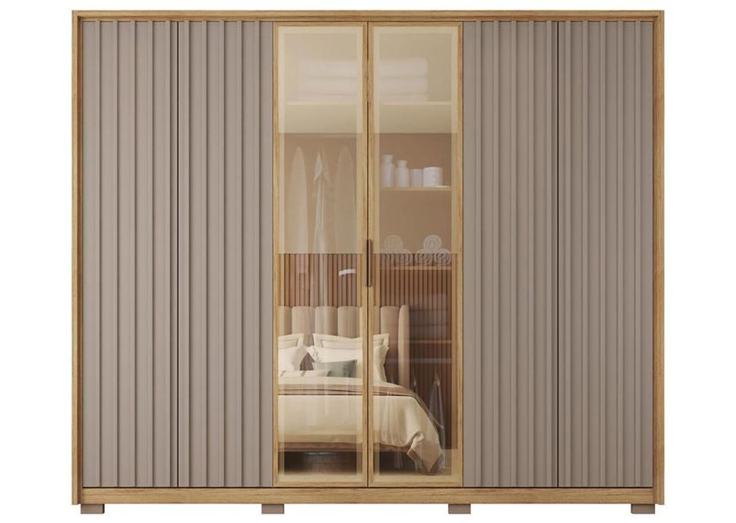 Guarda-roupa Casal 6 Portas 6 Gavetas Caemmun Centurium