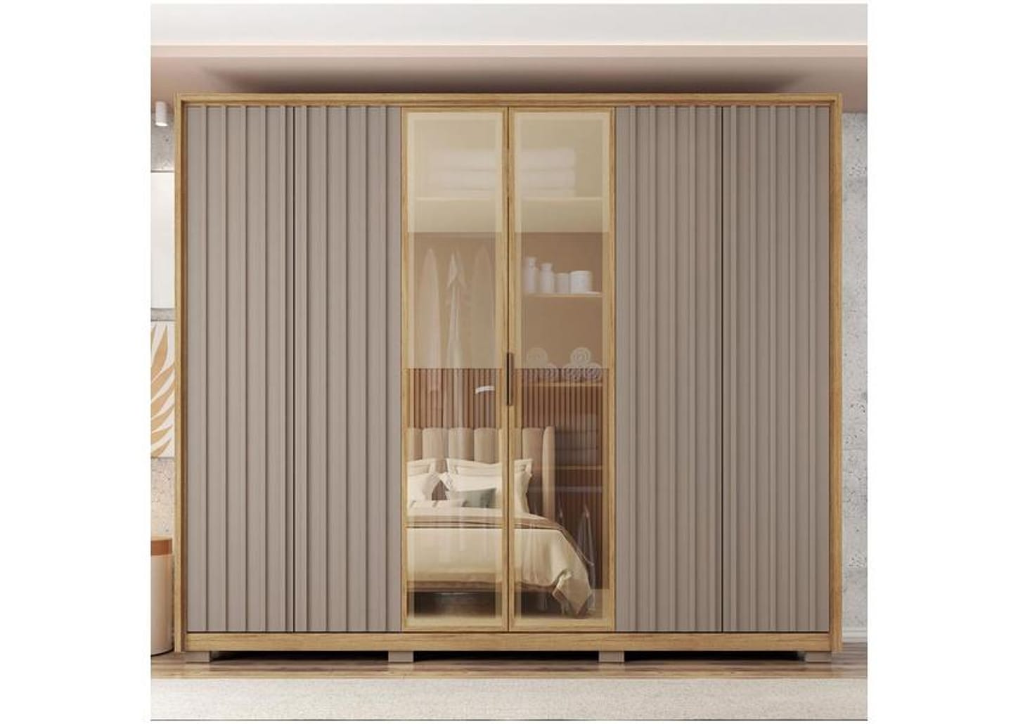 Guarda-roupa Casal 6 Portas 6 Gavetas Caemmun Centurium