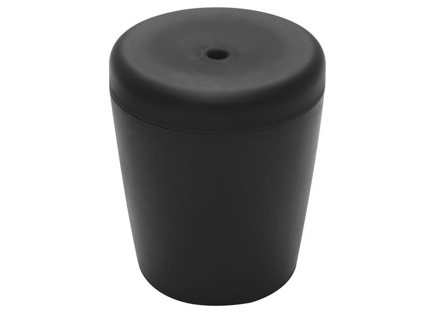 Puff Baú Redondo Infantil Preto - Basic Tramontina