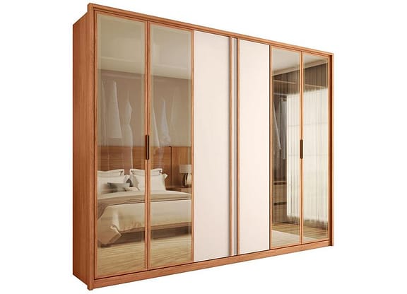 Guarda-roupa Casal 6 Gavetas 6 Portas Caemmun Cristal